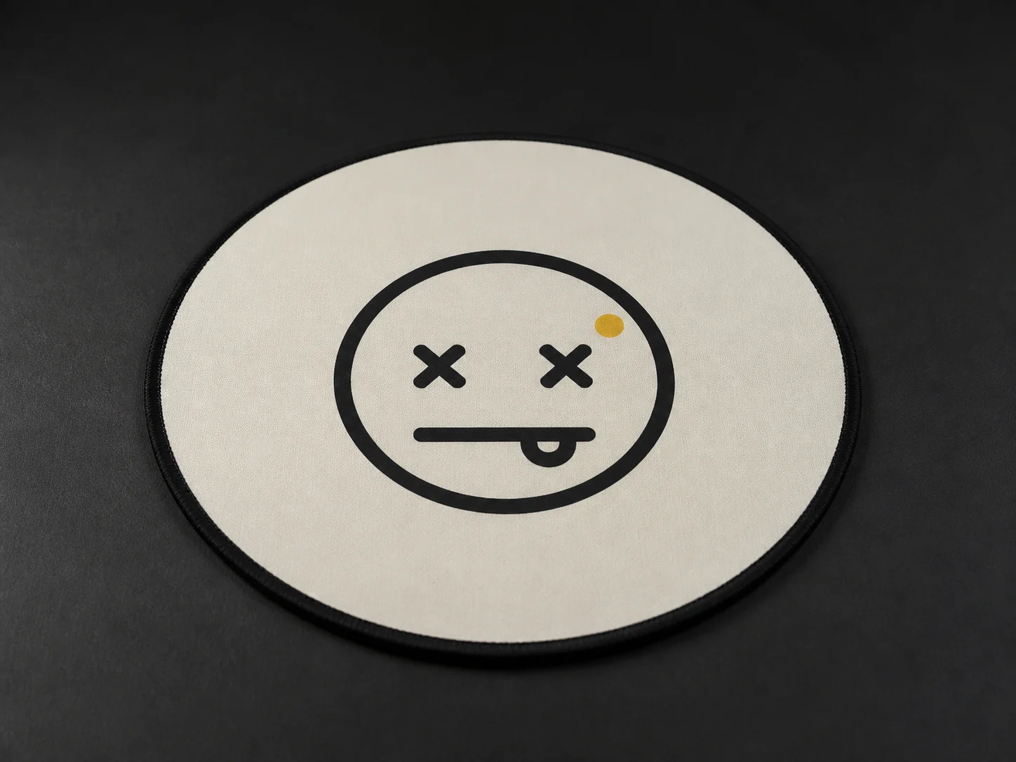 Deadpan Round Mouse Pad — Mouse pads